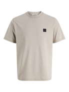 JACK & JONES Fusion Branding Melange T-Shirt in Dove front view