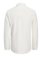 JACK & JONES Parker Corduroy Long Sleeve Shirt in Cloud Dancer back view