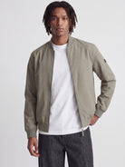 JACK & JONES Josh Bomber Jacket in Smokey Olive front model view