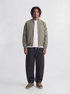 JACK & JONES Josh Bomber Jacket in Smokey Olive angled model view