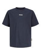 Jack Jones Youths Club Back Script Crew Neck Tee Junior - Outer Space in Outer Space JJ front view