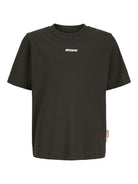 Jack Jones Youths Club Back Script Crew Neck Tee Junior in Peat front view