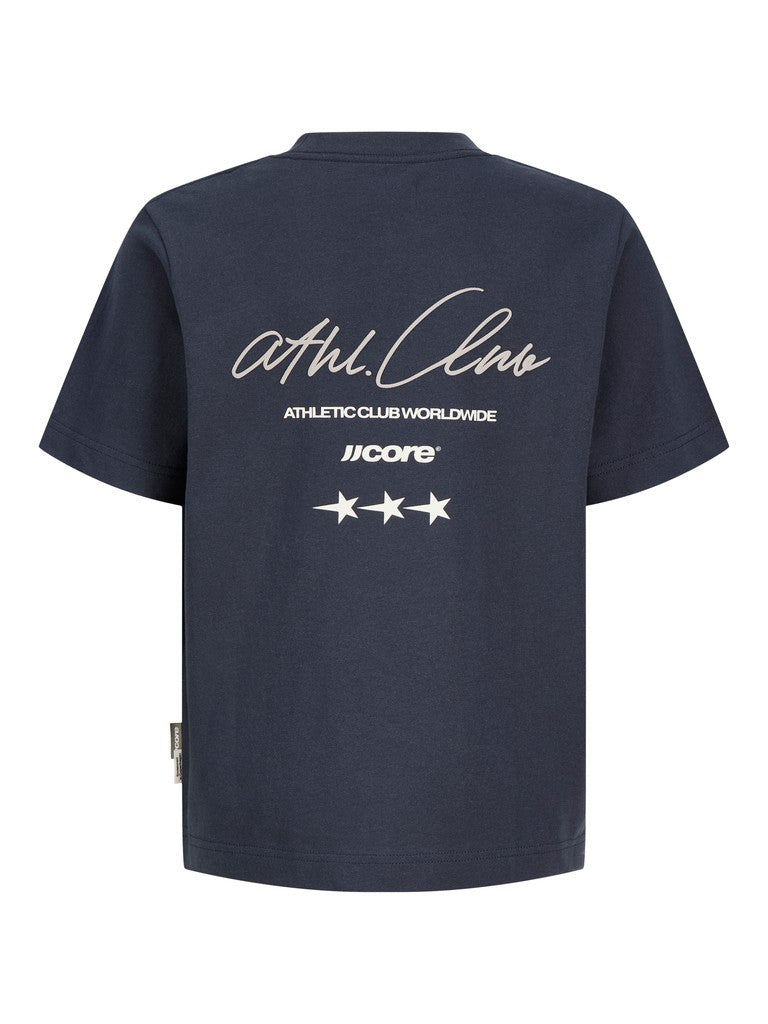 Jack Jones Youths Club Back Script Crew Neck Tee Junior - Outer Space in Outer Space JJ back view