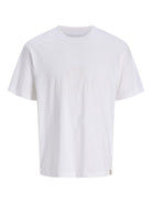 Jack Jones Youths Frederiksberg Monogram Tee Junior in Bright White front view