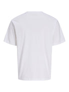 Jack Jones Youths Frederiksberg Monogram Tee Cn Junior in Bright White back view