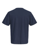 Jack Jones Youths Frederiksberg Monogram Crew Neck Tee Junior in Sky Captain back view