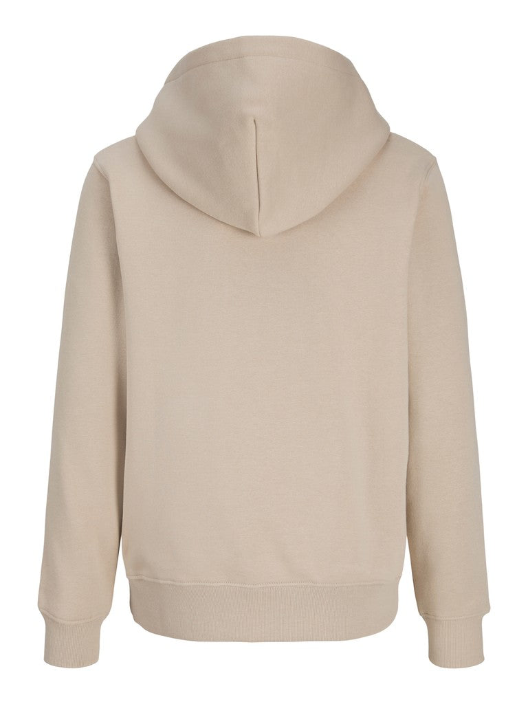 Jack Jones Youths Frederiksberg Monogram Junior Sweat Hoodie in Feather Gray back view