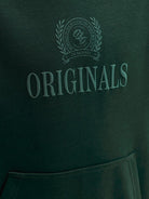 Jack Jones Youths Frederiksberg Monogram Junior Sweat Hoodie in Pine Grove logo print detail