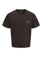 JACK & JONES Salamanco Photo Back Crew Neck Tee in Java front view