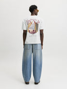 JACK & JONES Salamanco Photo Back Crew Neck Tee in Bright White back model view