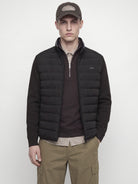 JACK & JONES Garry Hybrid Jacket in Black on model