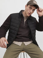 JACK & JONES Garry Hybrid Jacket in Black seated view