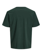 JACK & JONES Frederiksberg Bold Branding Crew Neck T-Shirt in Pine Grove back flat view