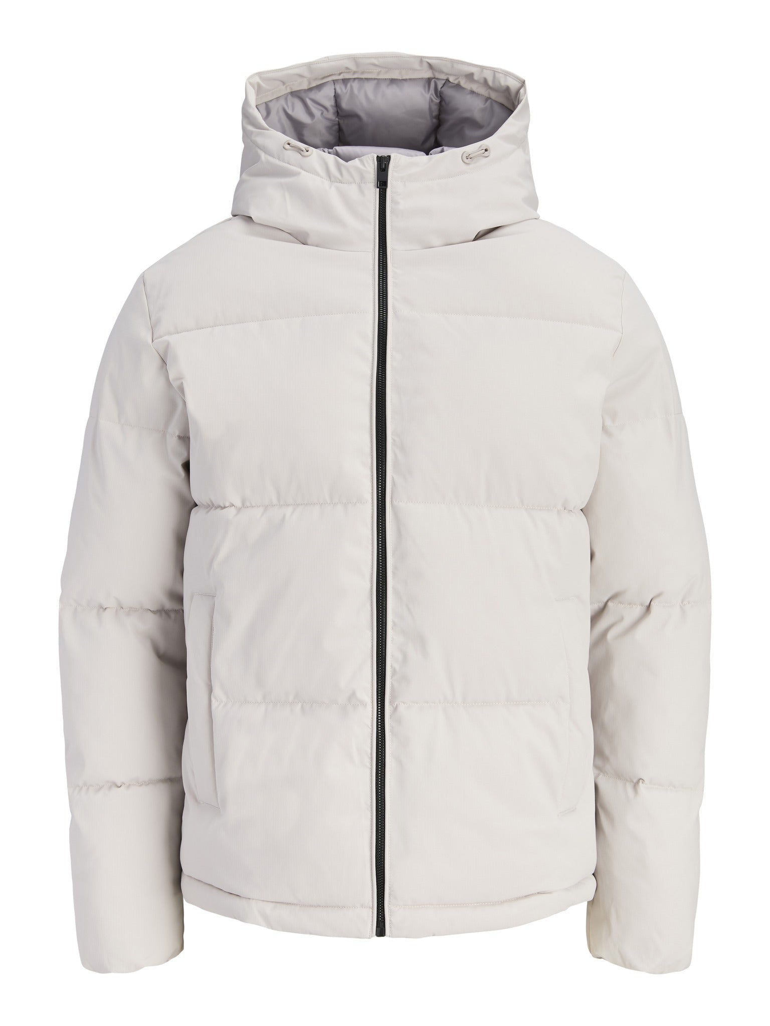 JACK & JONES Galaxy Puffer Jacket in Moonbeam front view