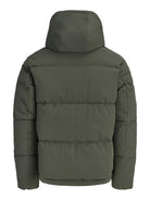 JACK & JONES Galaxy Puffer Jacket in Rosin back view