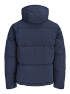 JACK & JONES Galaxy Puffer Jacket in Sky Captain back view