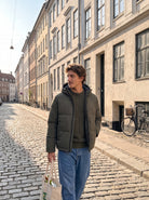 JACK & JONES Galaxy Puffer Jacket in Rosin lifestyle view