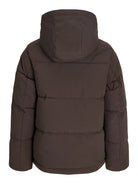 Back product view of the Jack Jones Junior Galaxy Boys Puffer Jacket in Java