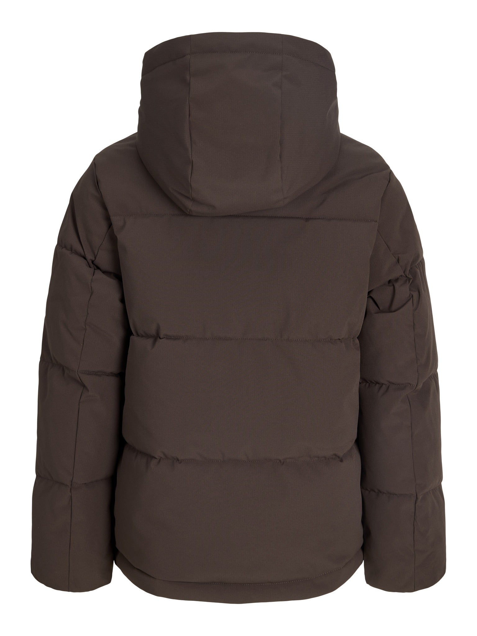 Back product view of the Jack Jones Junior Galaxy Boys Puffer Jacket in Java