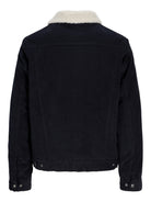 JACK & JONES Connor Corduroy Trucker Jacket in Dark Navy back view