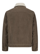 JACK & JONES Connor Corduroy Trucker Jacket in Walnut back view