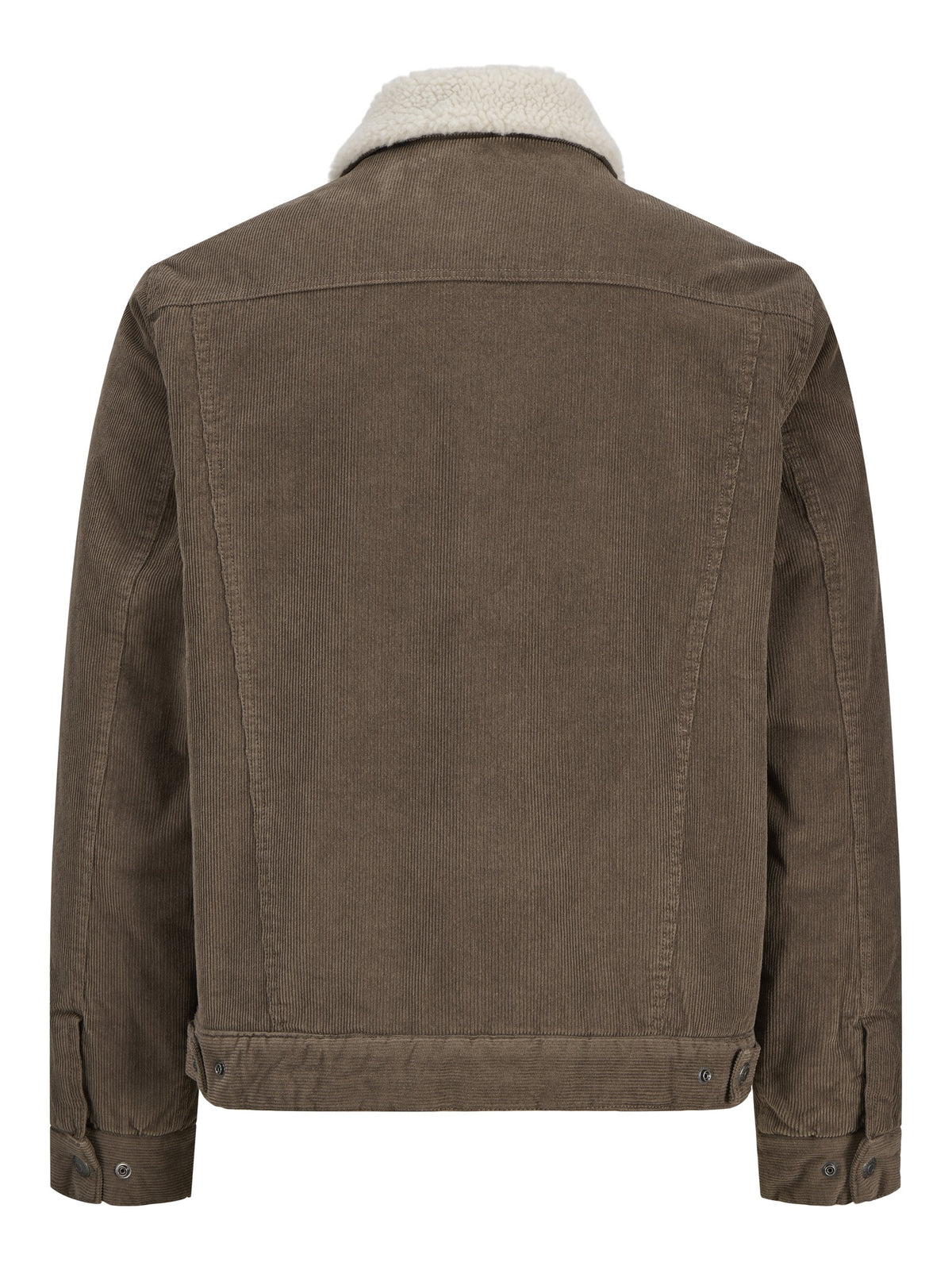 JACK & JONES Connor Corduroy Trucker Jacket in Walnut back view