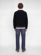 JACK & JONES Connor Corduroy Trucker Jacket in Dark Navy angled view