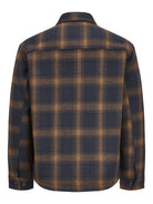 Jack & Jones Fade Jacket in Dark Navy Check back view