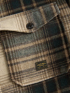 Jack & Jones Fade Jacket in Plaza Taupe Check plaid fabric and button detail