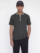 JACK & JONES Theo Polo in Black on model