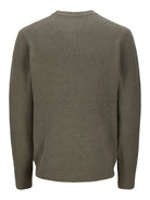 JACK & JONES Wesley Knit Mock Neck in Smokey Olive back view