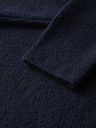 JACK & JONES Wesley Knit Mock Neck in Night Sky textured fabric detail