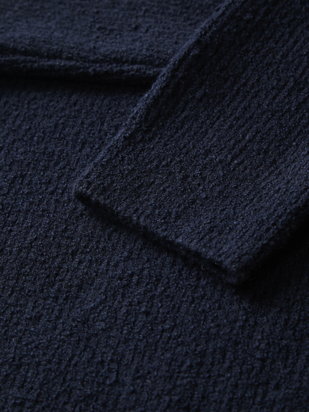 JACK & JONES Wesley Knit Mock Neck in Night Sky textured fabric detail