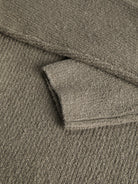 JACK & JONES Wesley Knit Mock Neck in Smokey Olive textured knit fabric detail