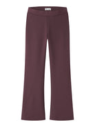 Front view of NAME IT Frikkali bootcut trousers in Catawba Grape