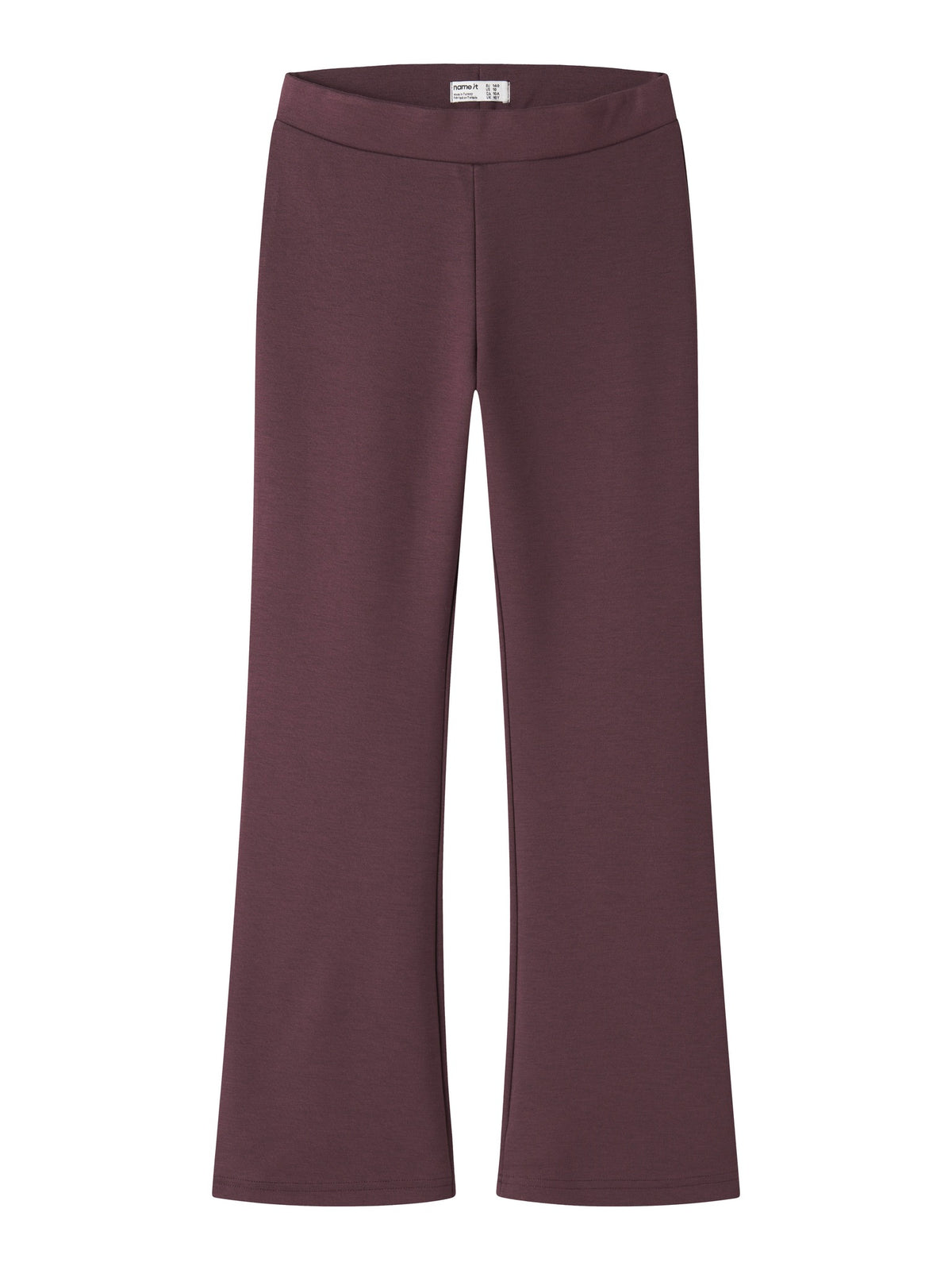 Front view of NAME IT Frikkali bootcut trousers in Catawba Grape