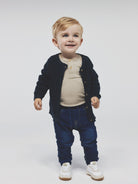NAME IT Ben Round Sweat Jeans in Dark Blue Denim drawstring waist