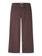 NAME IT Rose Wide Twi Pant 1115 - tp in French Roast flat front view