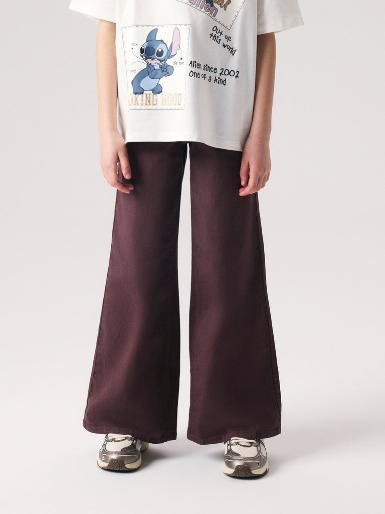NAME IT Rose Wide Twi Pant 1115 - tp in French Roast front model view