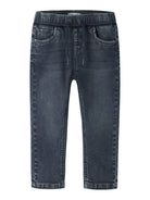 NAME IT Ryan Slim Sweat Jeans in Blue Denim front view