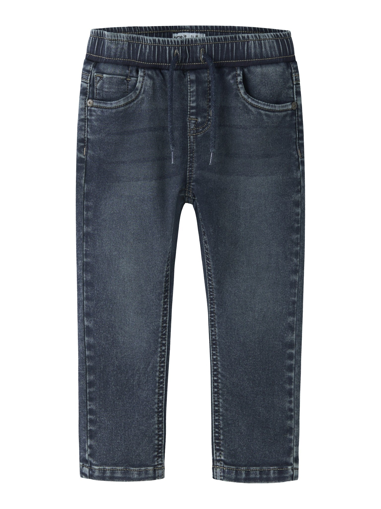 NAME IT Ryan Slim Sweat Jeans in Blue Denim front view