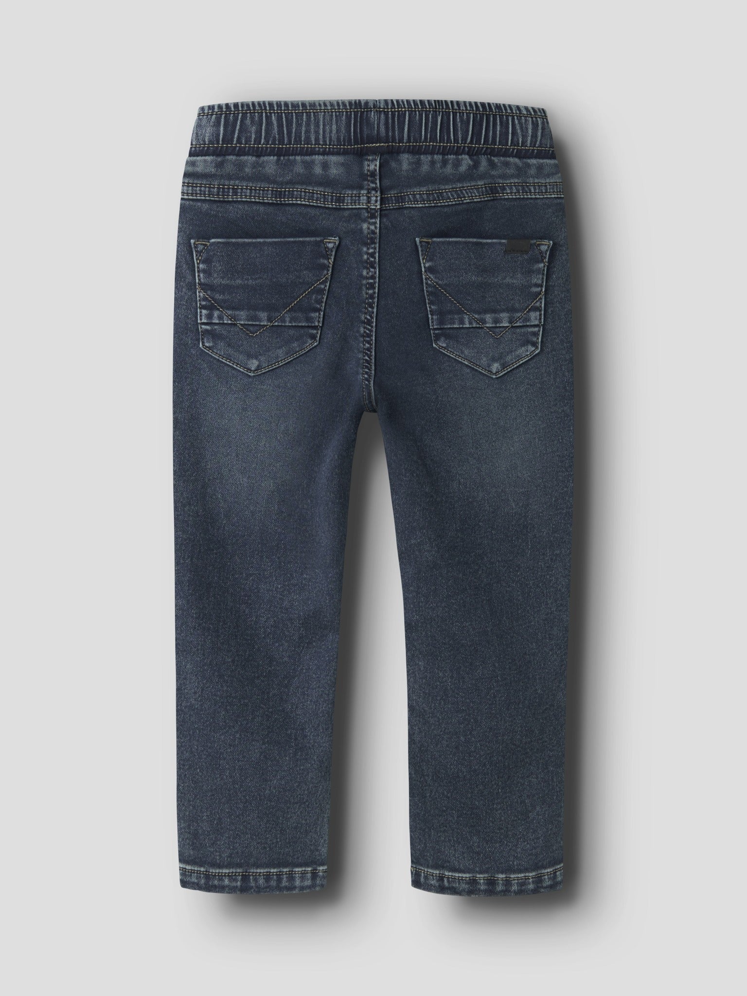 NAME IT Ryan Slim Sweat Jeans in Blue Denim back view