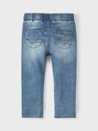 NAME IT Robin Thayers Regular Fit Sweatshirt Trousers in Medium Blue Denim back view