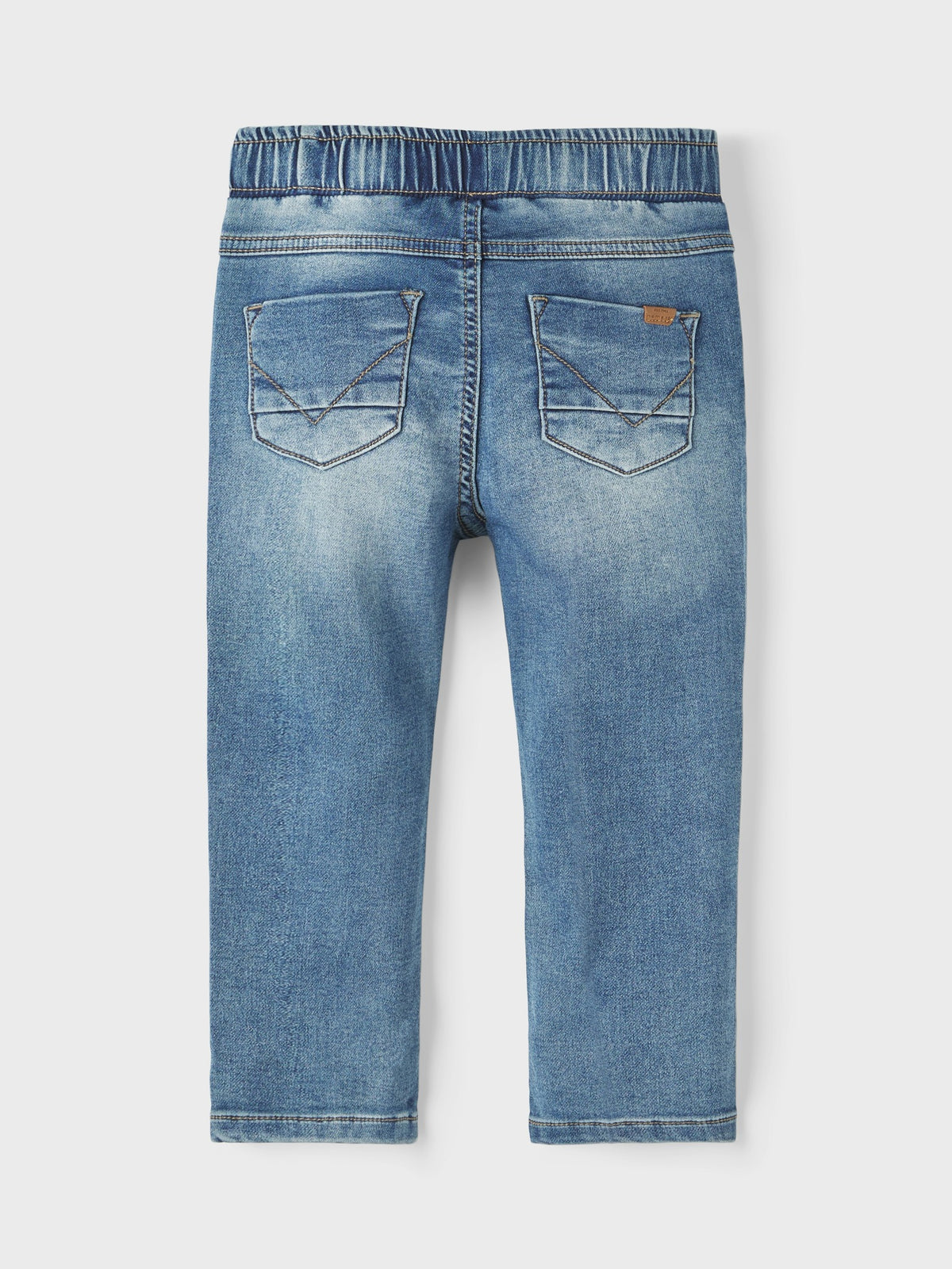 NAME IT Robin Thayers Regular Fit Sweatshirt Trousers in Medium Blue Denim back view