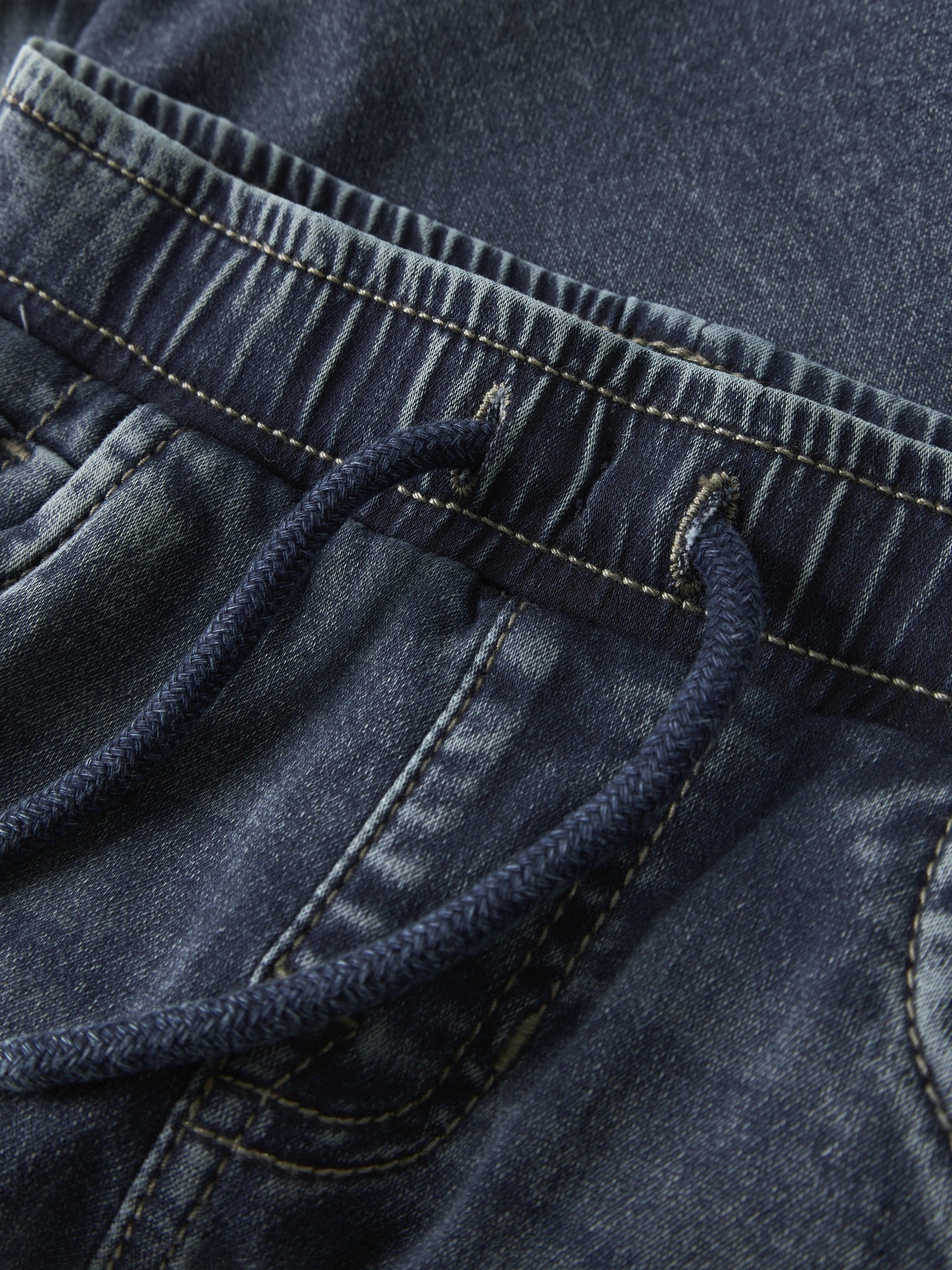 NAME IT Ryan Slim Sweat Jeans in Blue Denim drawstring waistband