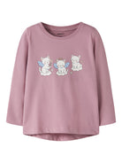 NAME IT Vix Long Sleeve Top in lilas front view