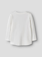 NAME IT Vix Long Sleeve Top in Cloud Dancer Rainbow Cat back view