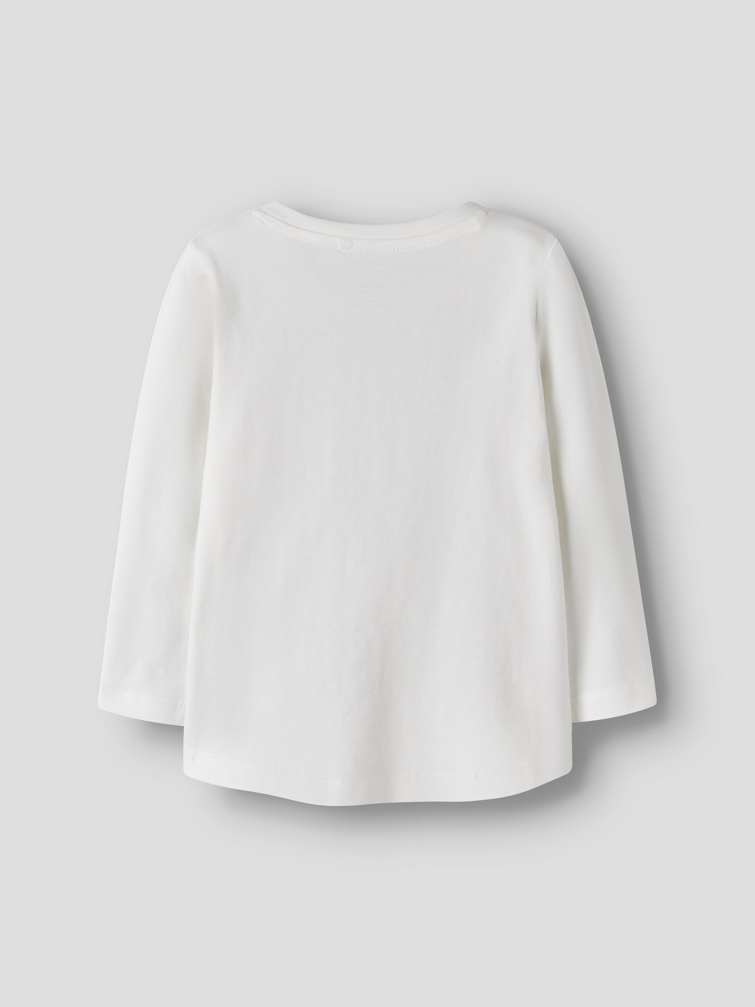 NAME IT Vix Long Sleeve Top in Cloud Dancer Rainbow Cat back view