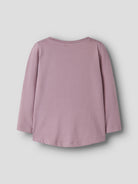 NAME IT Vix Long Sleeve Top in Lilas Cats back view