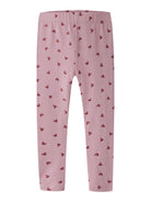 NAME IT Vivian GLITTER Leggings in Lilas Red Glitter Hearts front view